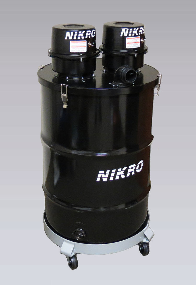 Nikro DP55DUAL Dual Motor Wet/Dry Vacuum, 55 gal, 238 cfm Air Flow