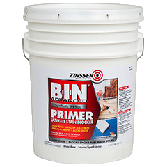 Zinsser, Odor Sealer, B.I.N. Advanced Shellac-Based Primer, White, 5 Gallons