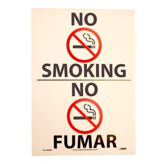 No Smoking/No Fumar Sign, Bilingual, 100/Pack