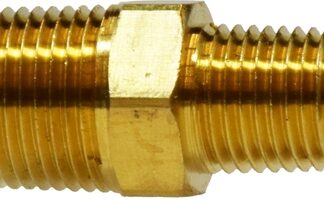 Brass Hex Nipple - 3/8" x 1/4"