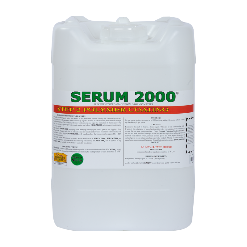 Serum Products, Mold Prevention, Serum 2000 Step-2 Polymer Coating, 5 Gallons