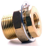 Fitting Bulkhead 3/8" Brass For Olympus 500 & 1200