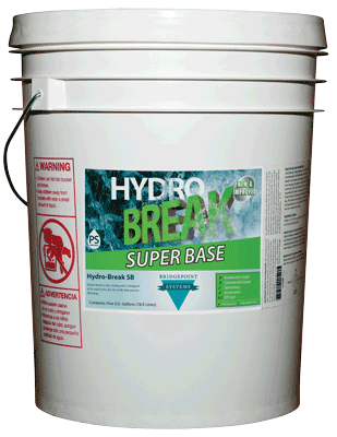 Bridgepoint Systems, Carpet Cleaning Prespray, Hydro Break, Super Base, 5 Gallons