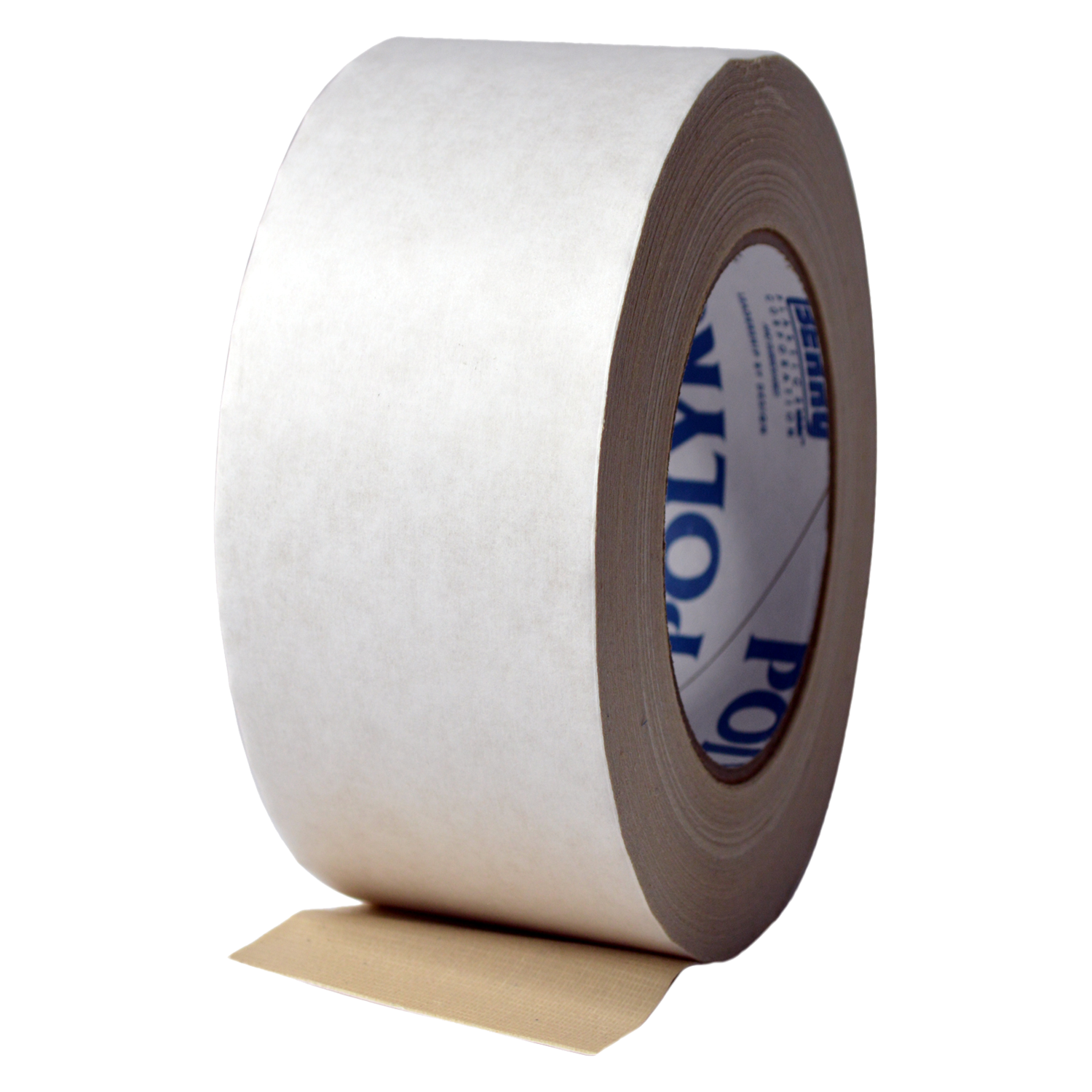 Berry Plastics, 100D-PAPER White Double-Faced, Paper-Backed Tape, 2" x 60 Yards, 13 MIL, (12) Rolls per Case