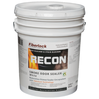Fiberlock, Odor Sealer, Recon Smoke & Odor Sealer, White, 5 Gallons