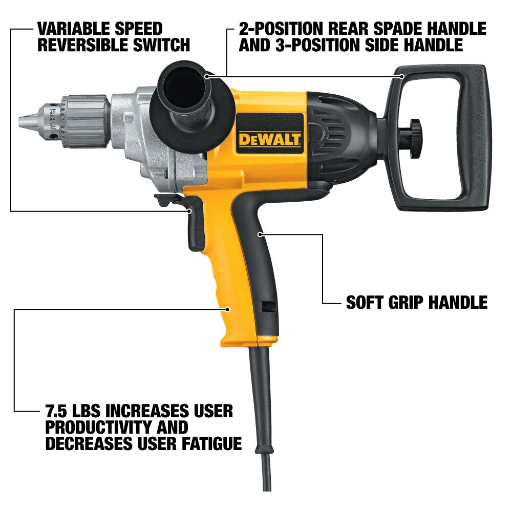 DeWalt 1/2 In. (13mm) Spade Handle Drill Dw130v