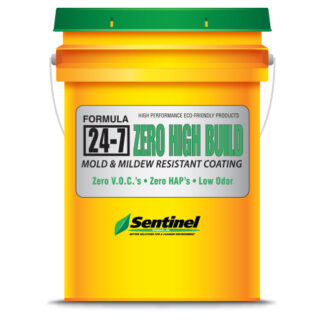 Sentinel, Mold Prevention, 24-7 Zero High-Build Mold & Mildew Resistant Coating,White, 5 Gallons