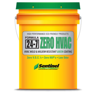 Sentinel, Mold & Mildew Resistant Coating, Zero High-Build HVAC, Black, 5 Gallons
