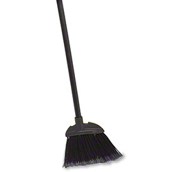 Rubbermaid Executive Series Lobby Broom, Black Angled Poly Bristle With Metal Handle