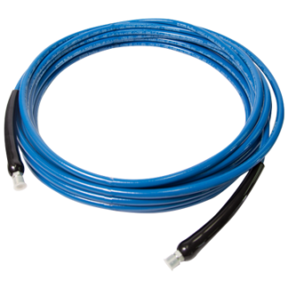 Hydro-Coil Solution Hose with Sleeve Guards and Pipe Ends, 1/4" x 100', Blue