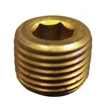 Brass Plug with Socket Head - 1/8" MPT