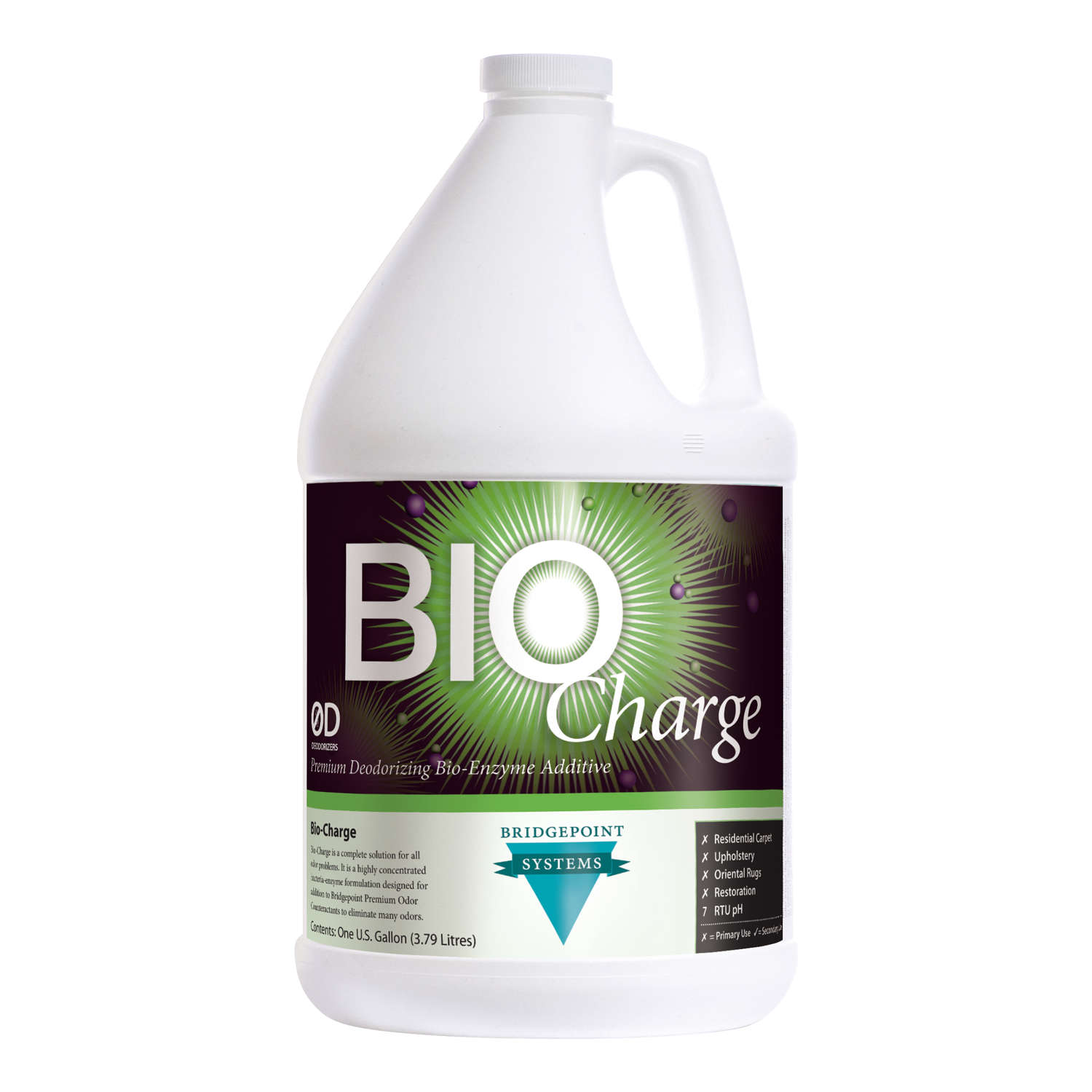 Bridgepoint Systems, Odor Neutralizer, Bio-Charge Enzyme Additive, 1 Gallon