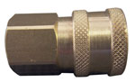 Quick Connect 1/4" FM Flo-thru Brass - 1/4" FPT