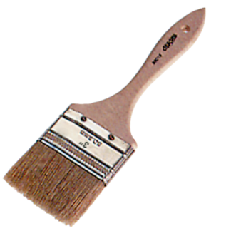 Paint Brush, Wood Handle, Polychip Throwaway, 3"