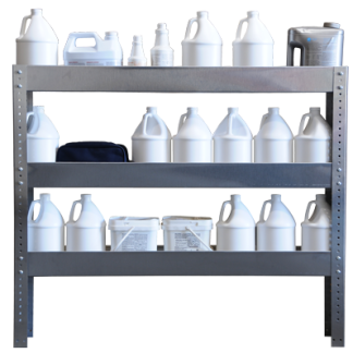 Van Chemical 3-Tier Shelf - Stainless Steel