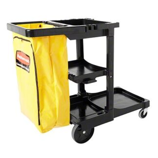 Rubbermaid[R] Cleaning Cart w/Zipper Yellow Vinyl Bag