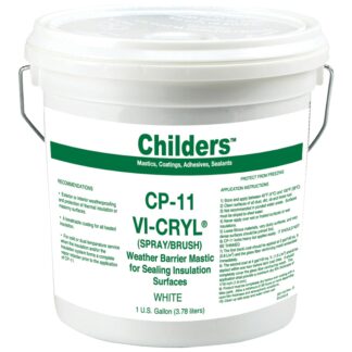 Childers, Mastic, CP-11 Vi-Cryl UV Resistant Weather Barrier Coating, White, 5 Gallons