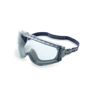 Uvex Stealth Goggles, Gray Frame/Clear Lens, Scratch-Resistant, Anti-Fog
