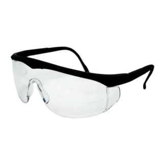 Aegis, Safety Glasses, is200, Wraparound, Clean Lens, Black Adjustable Frame