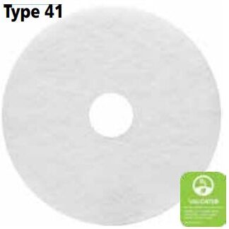 Type 41 White Polishing Floor Pad - 17"