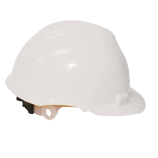 Aegis, Hard Hat, Vector Style, White, 6-Point Ratchet Suspension