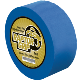 RaptorGrip, Poly Tape With Pinked Edges, 48mm X 55m, Blue, 24 Rolls Per Case