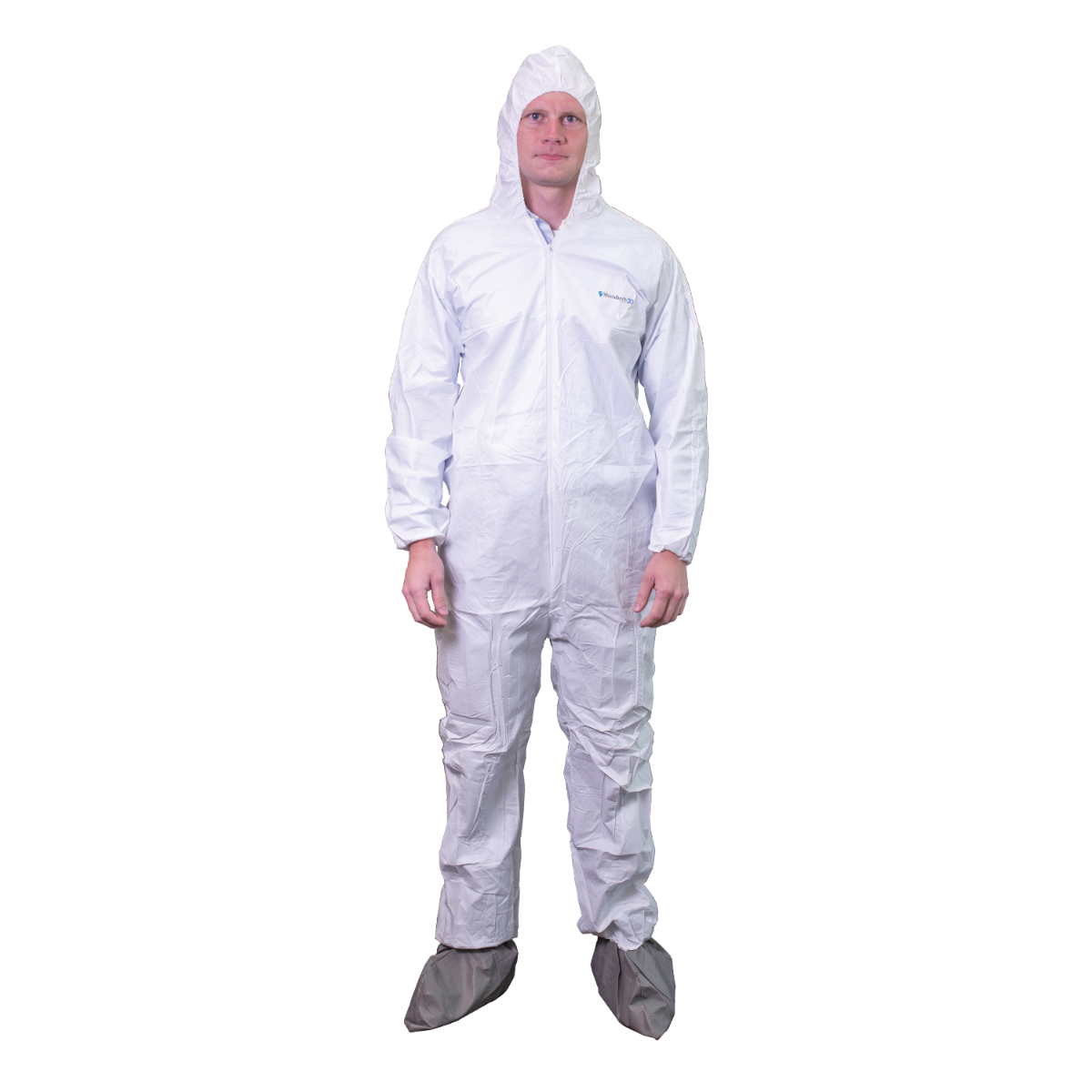 Restoration 1 Logo, Shieldtech 30 Coveralls with Hood, Boot and Elastic Wrists, XL, Microporous Film, Sold Per Case (25 Per Case)
