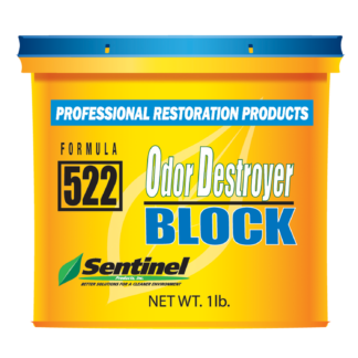 Sentinel, Odor Remover, Formula 522 Smoke & Odor Cleaner & Destroyer Bad Odor Gel Block, 1 lb.