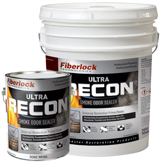Fiberlock, Odor Sealer, Recon Ultra Smoke & Odor Sealer, White, 5 Gallons