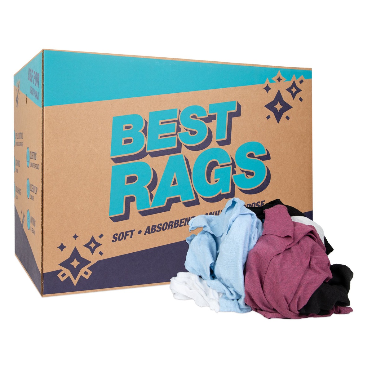 Colored Knit Rags 50lb Case
