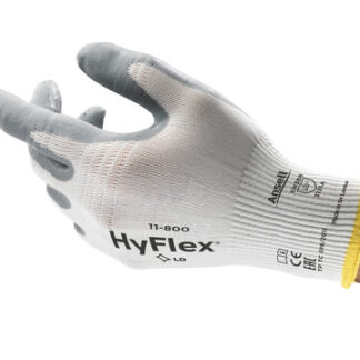 Ansell, HyFlex 11, 800, Nitrile Work Glove, Large,12 Pairs in a Bag, 12 Bags in a Carton