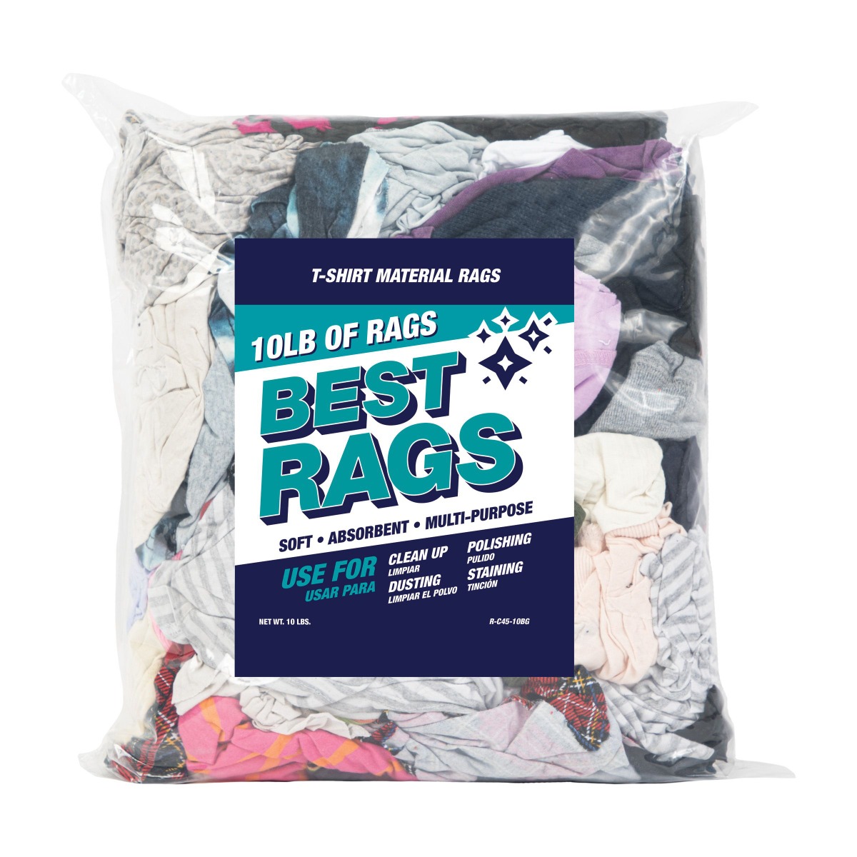 Colored Knit Rags 40lb Poly Bale