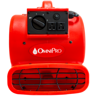 Omni Dry, Mini Air Mover, with Daisy Chain, 1.8 amp, Red