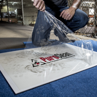 PuroClean, Dirt Grabber, Clear On White Frame, 30 Layers, 25.5" X 31.5"