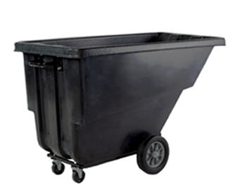 Web-Tex, Tilt Truck, 1/2 Yard, Rotomolded, 57"L X 28"W X 34"H, 750-lb. Rated, Includes Axle and Wheels