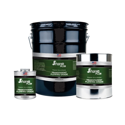Stone Plus, Polyester Adhesive, Transparent Knife, 1.25 Gallons