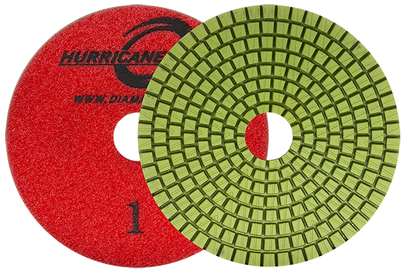 Diamax, Hurricane 3-Step Diamond Wet Pad #1, PD4F41, 4"