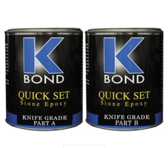 K Bond, Stone Epoxy Adhesive, Quick Set, Knife Grade, 1 Quart