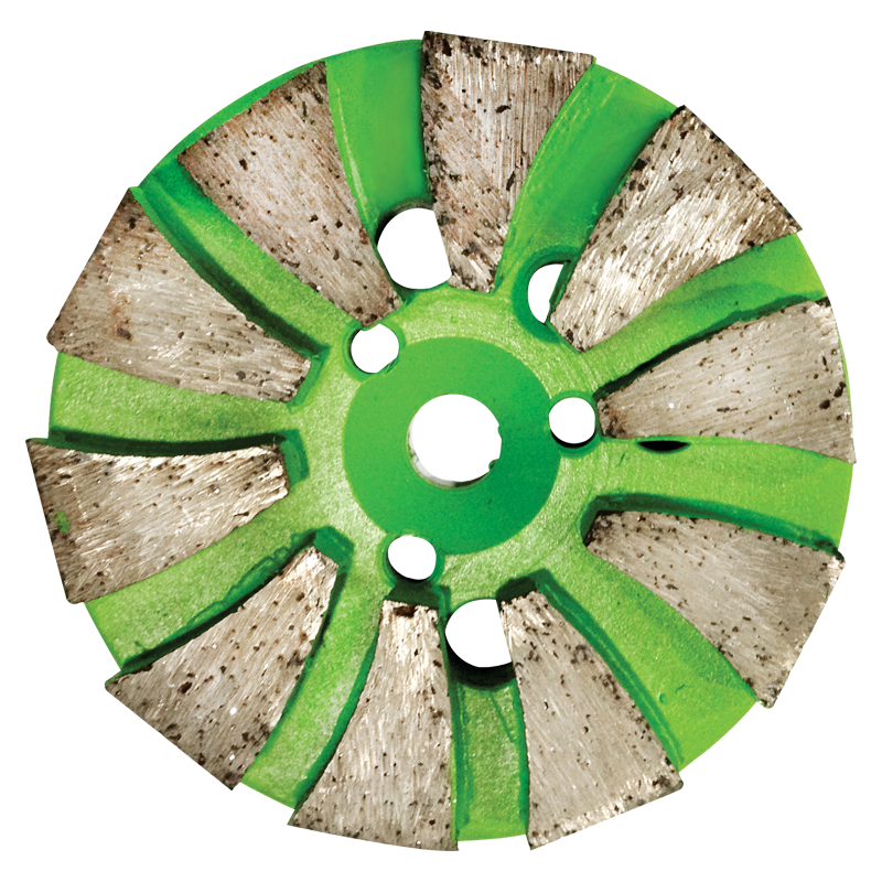 Stonecrete, Hard Concrete Metal Spiral Round, 3", With Pin, 16 Grit