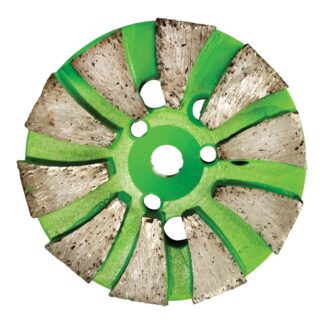 Stonecrete, Hard Concrete Metal Spiral Round, 3", With Pin, 6 Grit