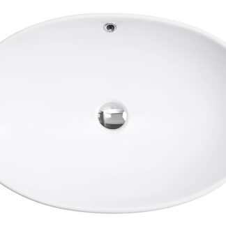Stone, Ceramic Vessel Sink, Leonis, White