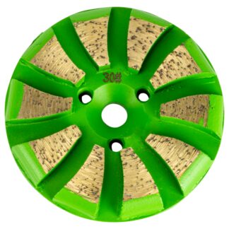 Stonecrete, Hard Concrete Metal Spiral Round, 3", With Pin, 30 Grit