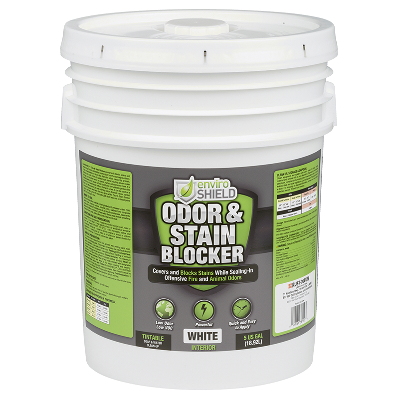 ENVIROSHIELD ESO905 WHITE WATER-BASE ODOR & STAIN BLOCKER, 5-GALLON PAIL