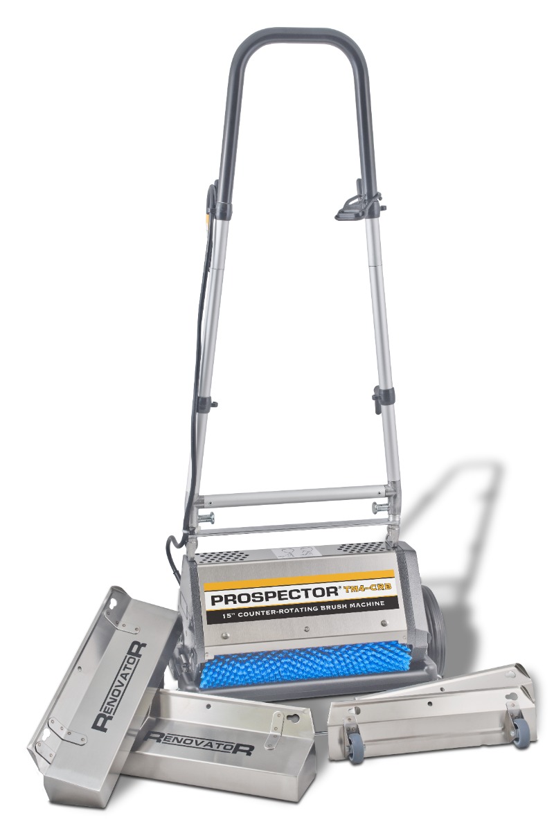 Prospector TM4 Counter Rotating Brush Machine with Renovators, 15"