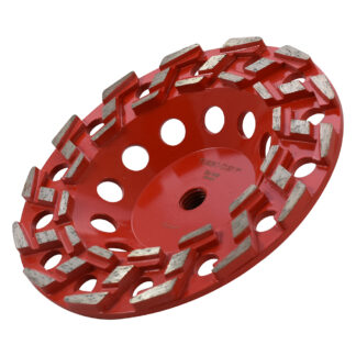 VMC, 7" Threaded Cup Wheel, Cup Wheel 30/40 grit (red)