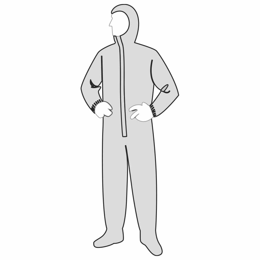 Permagard, Microporous Coveralls, Hood and Boots, Size 3XL, 25 Per Case