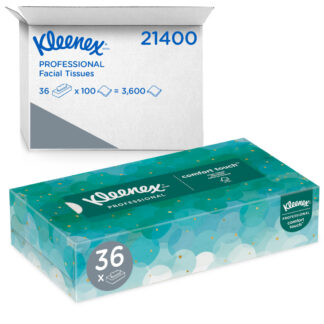 Kleenex, White Facial Tissue , 100 ct. Flat Box