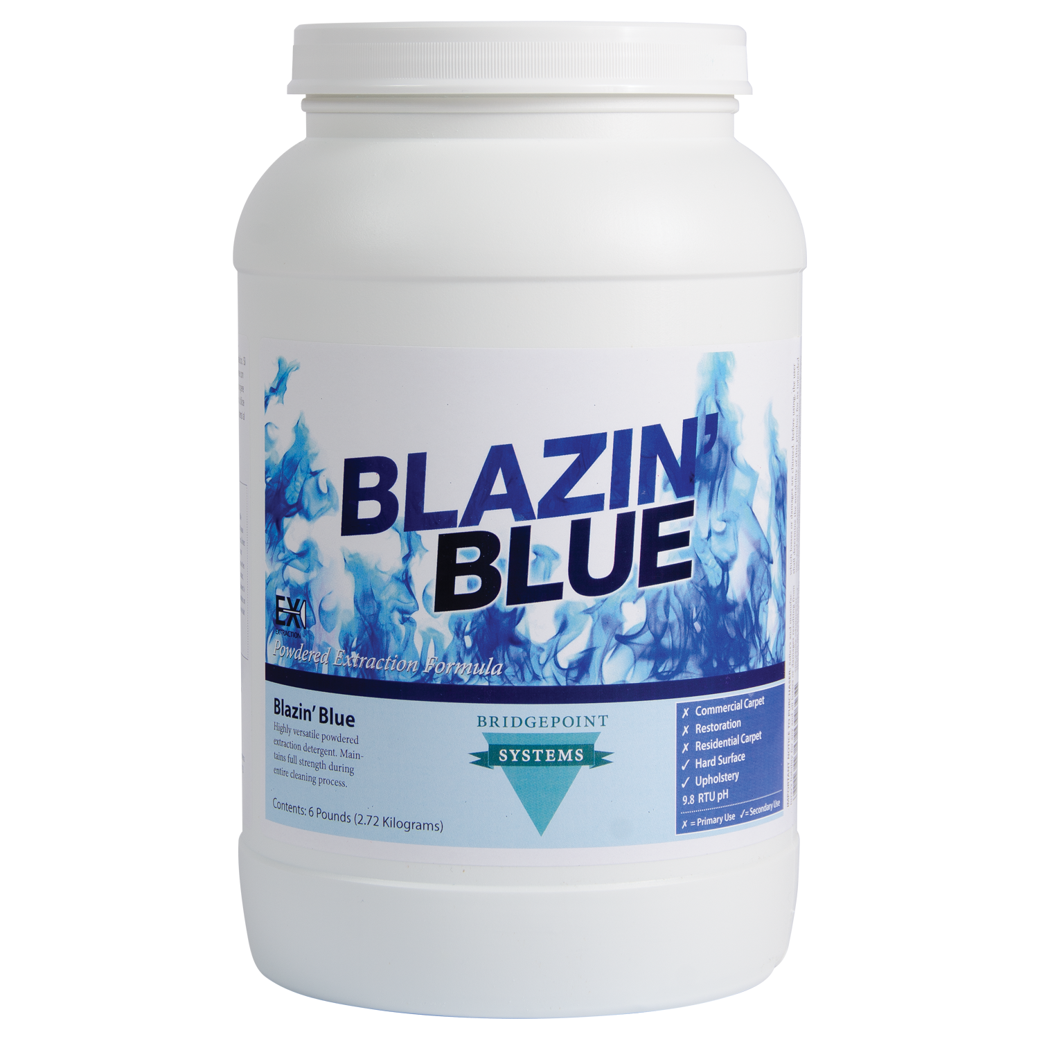 Bridgepoint Systems, Extraction Rinse, Blazin' Blue, 5 lbs