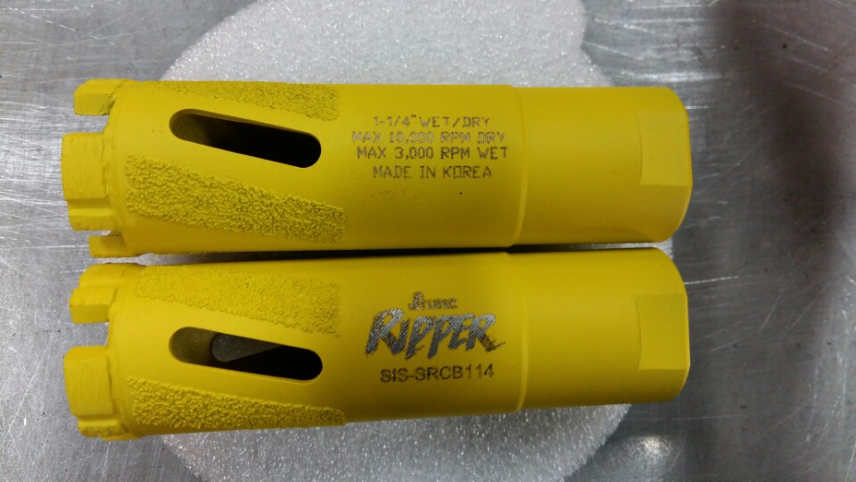 Stone Plus, Ripper Dry Core Bit, For Granite, 1-1/4"