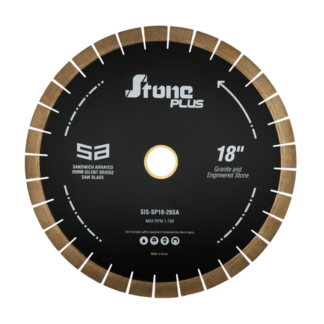 Stone Plus, Bridge Saw Blade, Silent Core, Sandwich Arrayed, 18"